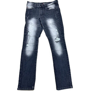 Southpole Denim Jeans Black Mens 16 Distressed Five Pockets Straight Outdoor Y2K